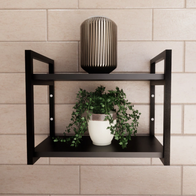 Prateleira Industrial Axial Kit Completo para Escrit�rio, Sala e Cozinha MDF 40x50x30cm (AxLxP)